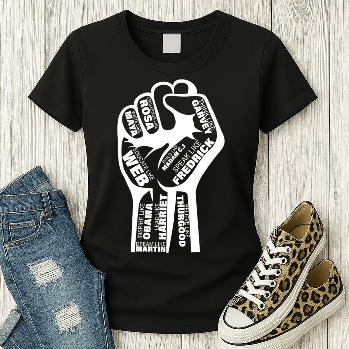 Inspirational Black History Fist Womens T-Shirt
