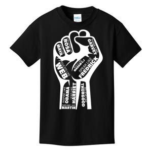 Inspirational Black History Fist Kids T-Shirt