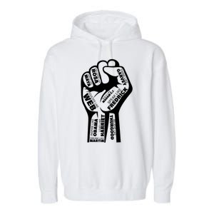 Inspirational Black History Fist Garment-Dyed Fleece Hoodie