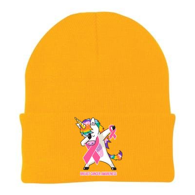 inspirational Breast Cancer Awareness Unicorn Knit Cap Winter Beanie