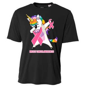 inspirational Breast Cancer Awareness Unicorn Cooling Performance Crew T-Shirt