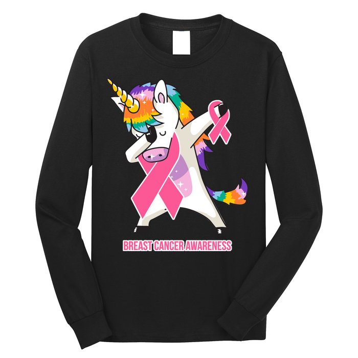 inspirational Breast Cancer Awareness Unicorn Long Sleeve Shirt