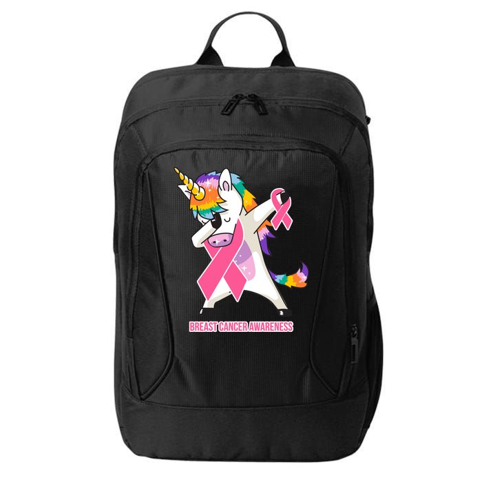 inspirational Breast Cancer Awareness Unicorn City Backpack