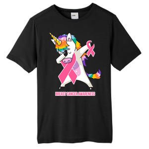 inspirational Breast Cancer Awareness Unicorn Tall Fusion ChromaSoft Performance T-Shirt