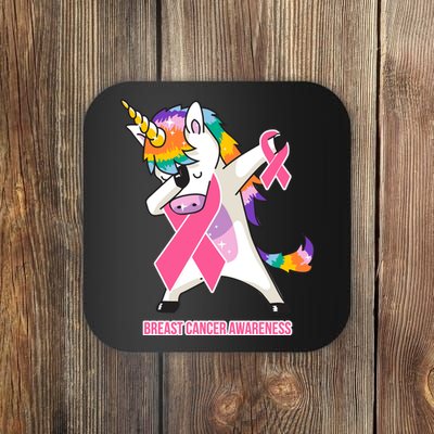 inspirational Breast Cancer Awareness Unicorn Coaster