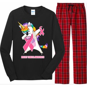 inspirational Breast Cancer Awareness Unicorn Long Sleeve Pajama Set