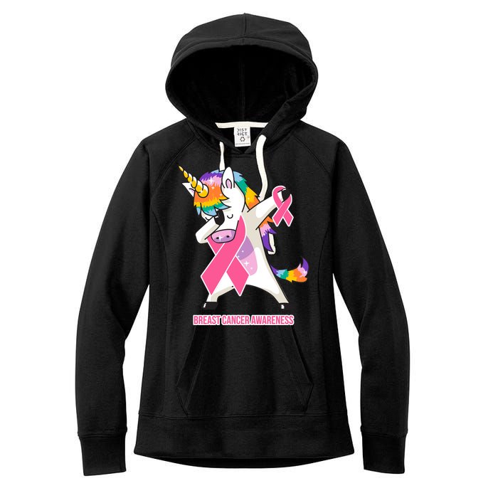 inspirational Breast Cancer Awareness Unicorn Women's Fleece Hoodie