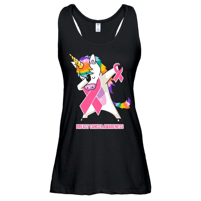 inspirational Breast Cancer Awareness Unicorn Ladies Essential Flowy Tank