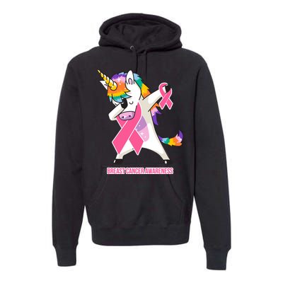 inspirational Breast Cancer Awareness Unicorn Premium Hoodie