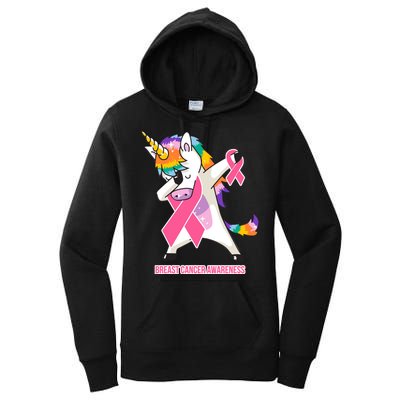 inspirational Breast Cancer Awareness Unicorn Women's Pullover Hoodie