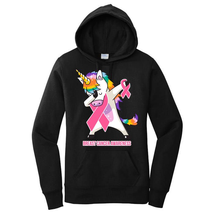 inspirational Breast Cancer Awareness Unicorn Women's Pullover Hoodie