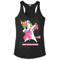 inspirational Breast Cancer Awareness Unicorn Ladies PosiCharge Competitor Racerback Tank