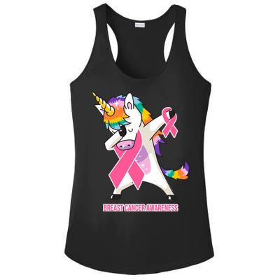 inspirational Breast Cancer Awareness Unicorn Ladies PosiCharge Competitor Racerback Tank