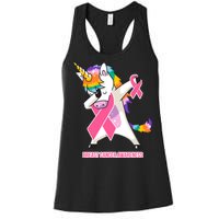 inspirational Breast Cancer Awareness Unicorn Women's Racerback Tank