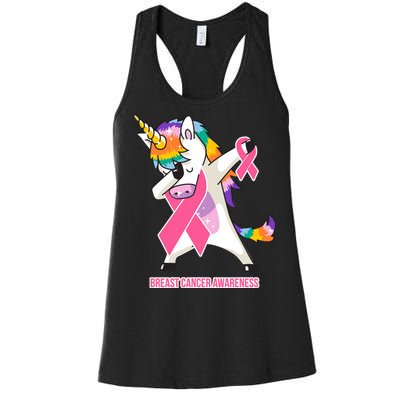 inspirational Breast Cancer Awareness Unicorn Women's Racerback Tank