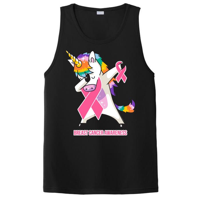 inspirational Breast Cancer Awareness Unicorn PosiCharge Competitor Tank