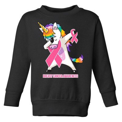 inspirational Breast Cancer Awareness Unicorn Toddler Sweatshirt