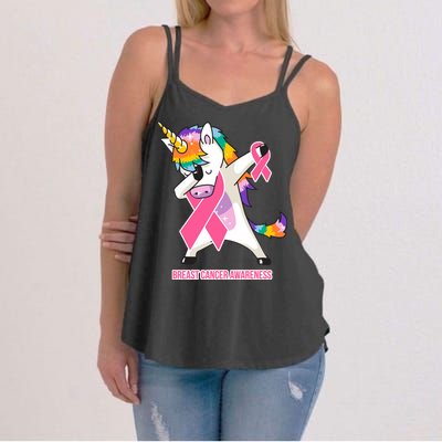 inspirational Breast Cancer Awareness Unicorn Women's Strappy Tank