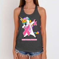 inspirational Breast Cancer Awareness Unicorn Women's Knotted Racerback Tank