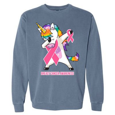 inspirational Breast Cancer Awareness Unicorn Garment-Dyed Sweatshirt