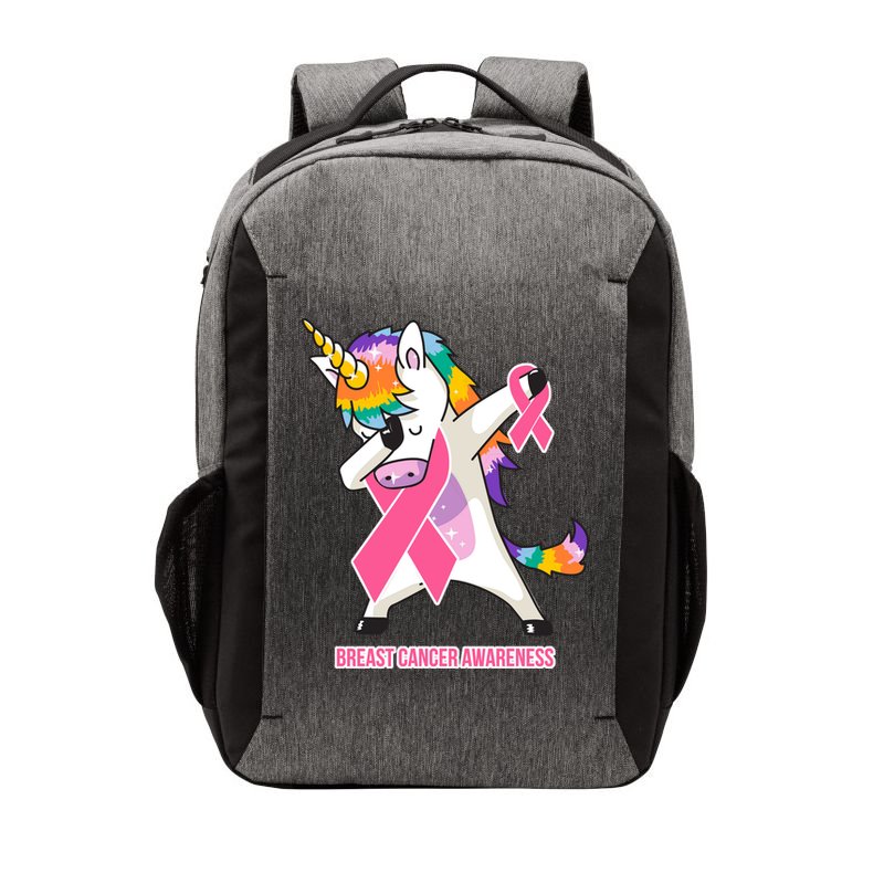 inspirational Breast Cancer Awareness Unicorn Vector Backpack