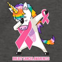 inspirational Breast Cancer Awareness Unicorn Vector Backpack