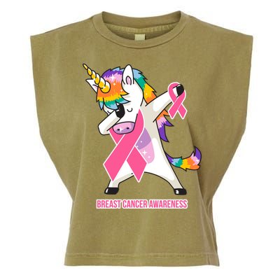 inspirational Breast Cancer Awareness Unicorn Garment-Dyed Women's Muscle Tee