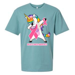 inspirational Breast Cancer Awareness Unicorn Sueded Cloud Jersey T-Shirt