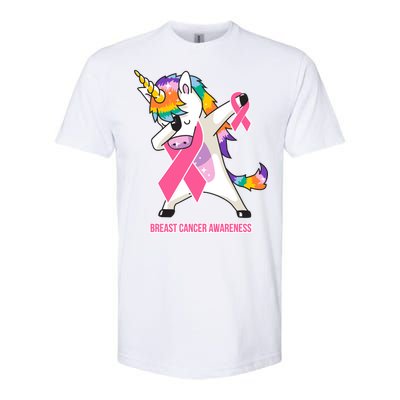 inspirational Breast Cancer Awareness Unicorn Softstyle® CVC T-Shirt