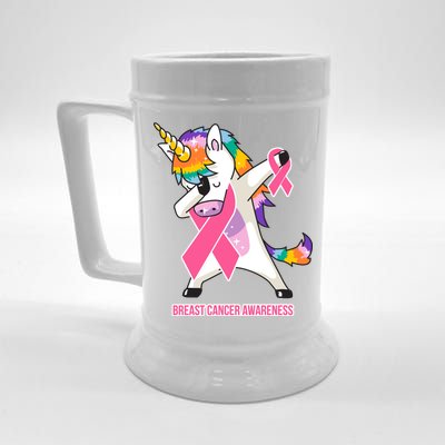 inspirational Breast Cancer Awareness Unicorn Beer Stein