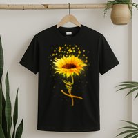 Inspirational Faith Sunflower & Butterflies T-Shirt