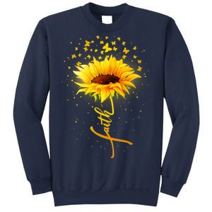 Inspirational Faith Sunflower & Butterflies Sweatshirt