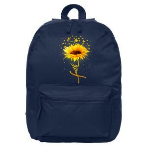 Inspirational Faith Sunflower & Butterflies 16 in Basic Backpack