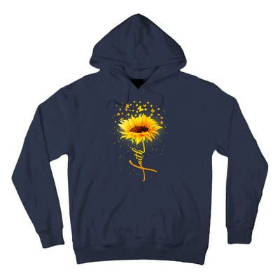 Inspirational Faith Sunflower & Butterflies Tall Hoodie