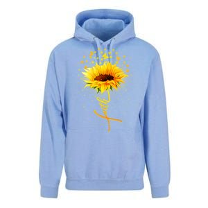 Inspirational Faith Sunflower & Butterflies Unisex Surf Hoodie