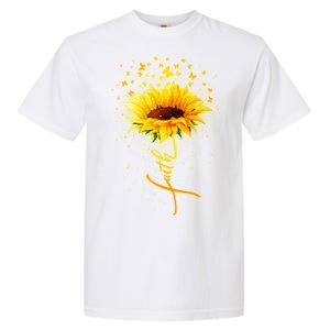 Inspirational Faith Sunflower & Butterflies Garment-Dyed Heavyweight T-Shirt