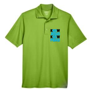 Inspirational Know Jesus Know Peace Men's Origin Performance Pique Polo