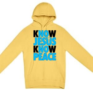 Inspirational Know Jesus Know Peace Premium Pullover Hoodie