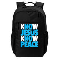 Inspirational Know Jesus Know Peace Backpack