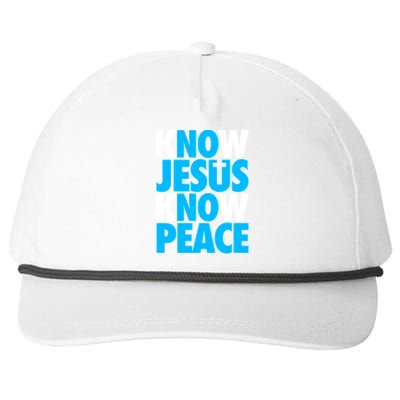 Inspirational Know Jesus Know Peace Snapback Five-Panel Rope Hat