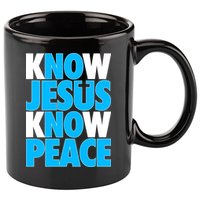 Inspirational Know Jesus Know Peace 11oz C Handle Ceramic Mug