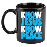Inspirational Know Jesus Know Peace 11oz C Handle Ceramic Mug