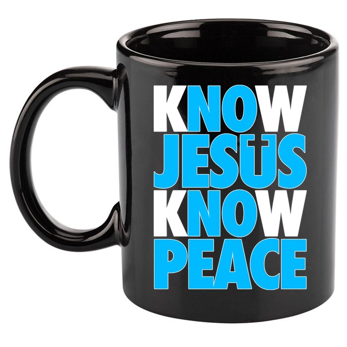 Inspirational Know Jesus Know Peace 11oz C Handle Ceramic Mug