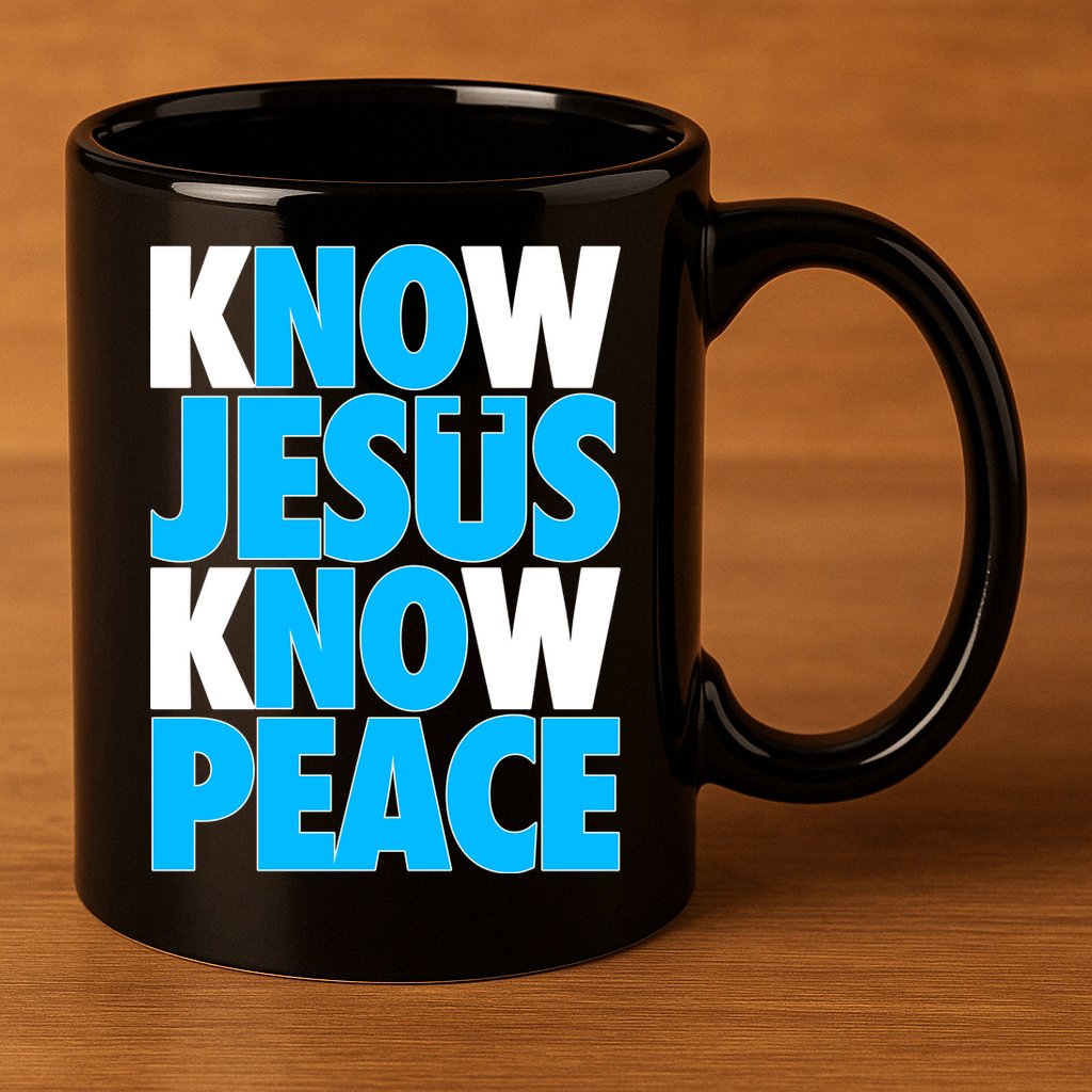 Inspirational Know Jesus Know Peace 11oz C Handle Ceramic Mug