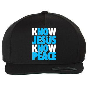 Inspirational Know Jesus Know Peace Wool Snapback Cap