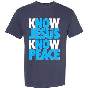 Inspirational Know Jesus Know Peace Garment-Dyed Heavyweight T-Shirt