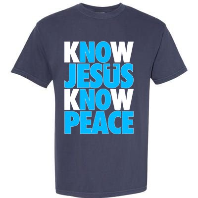 Inspirational Know Jesus Know Peace Garment-Dyed Heavyweight T-Shirt