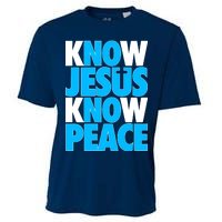 Inspirational Know Jesus Know Peace Cooling Performance Crew T-Shirt