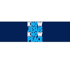 Inspirational Know Jesus Know Peace Bumper Sticker