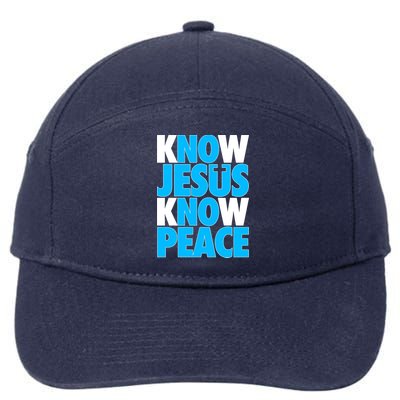 Inspirational Know Jesus Know Peace 7-Panel Snapback Hat